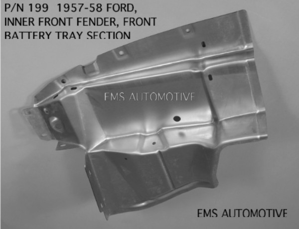  INNER FRONT FENDER FRONT BATTERY TRAY SECTION